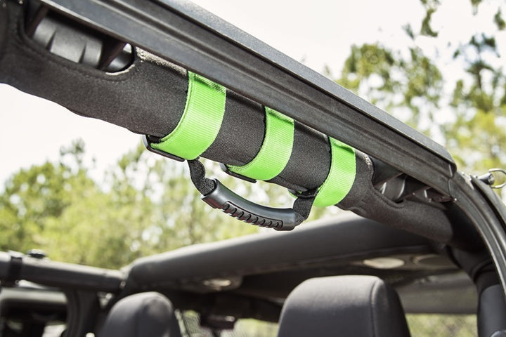 Rugged Ridge Ultimate Grab Handles Green 55-20 CJ/Jeep Wrangler /JT - Bull Strap