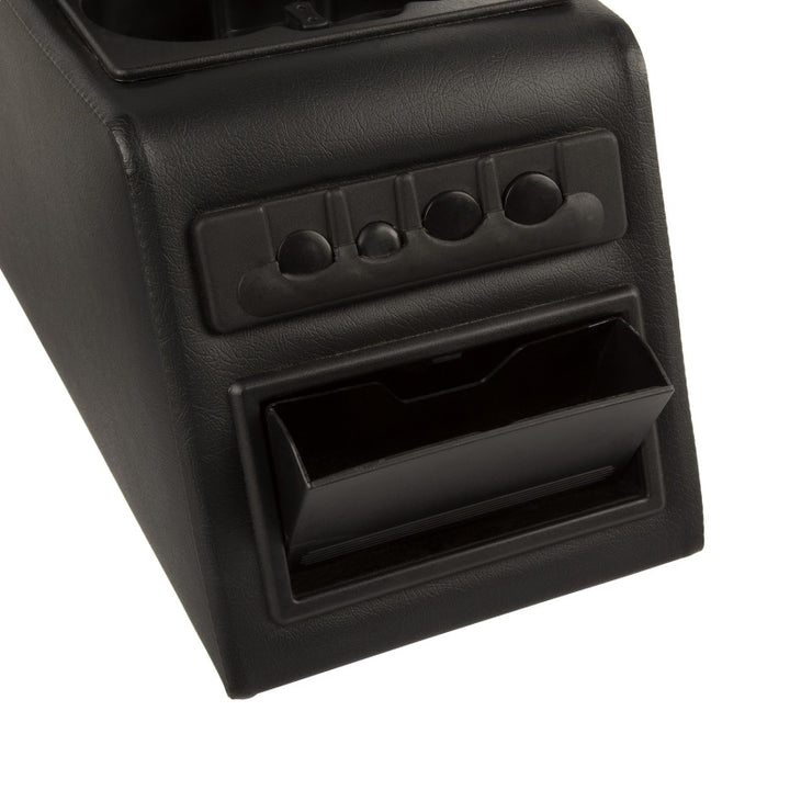 Rugged Ridge Ultimate Locking Console Black 76-95 Jeep CJ / Jeep Wrangler - Bull Strap