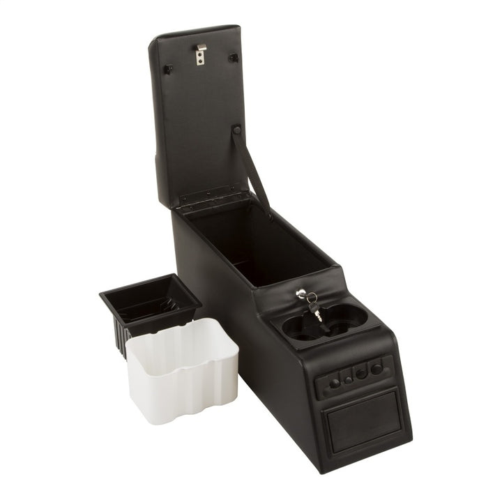 Rugged Ridge Ultimate Locking Console Black 76-95 Jeep CJ / Jeep Wrangler - Bull Strap