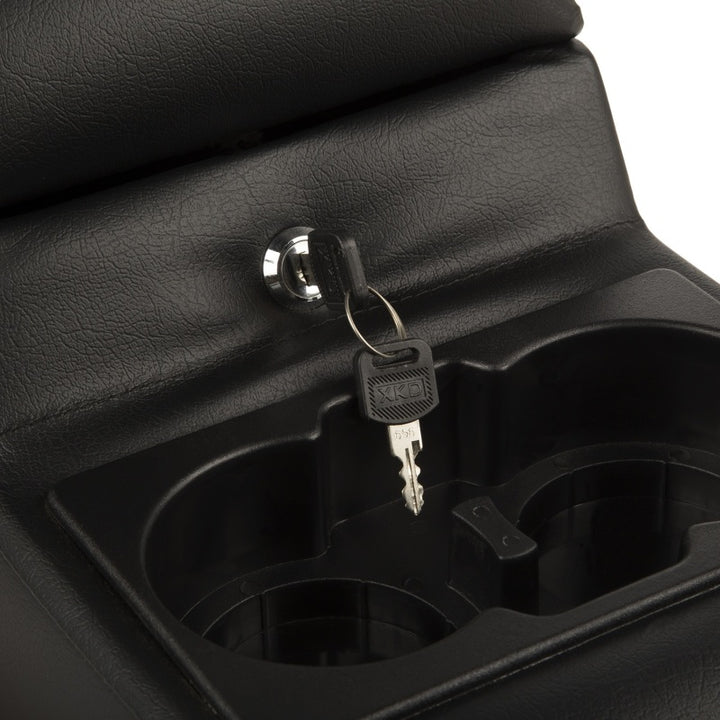 Rugged Ridge Ultimate Locking Console Black 76-95 Jeep CJ / Jeep Wrangler - Bull Strap