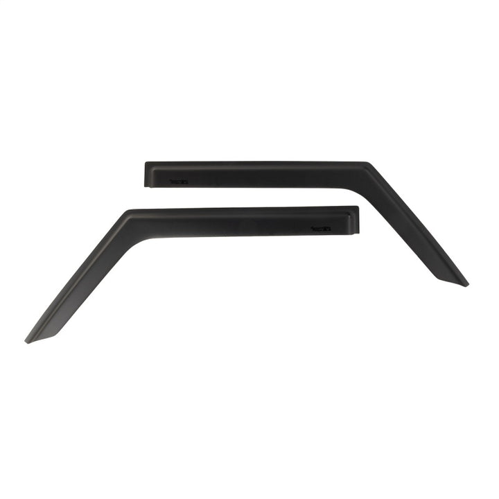 Rugged Ridge Window Visors Matte Black 18-19 2-Door Jeep Wrangler - Bull Strap