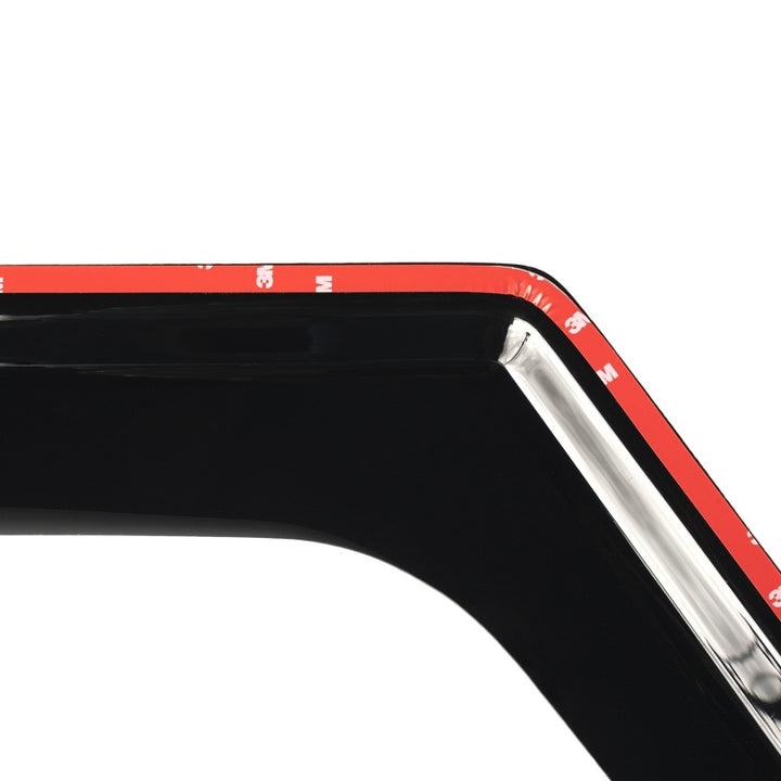 Rugged Ridge Window Visors Matte Black 18-19 2-Door Jeep Wrangler - Bull Strap