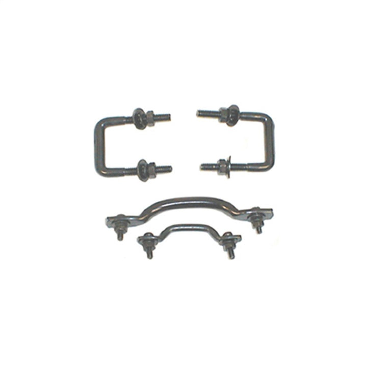 Rugged Ridge Windshield Tie Down Kit Black 55-95 Jeep CJ / Jeep Wrangler - Bull Strap