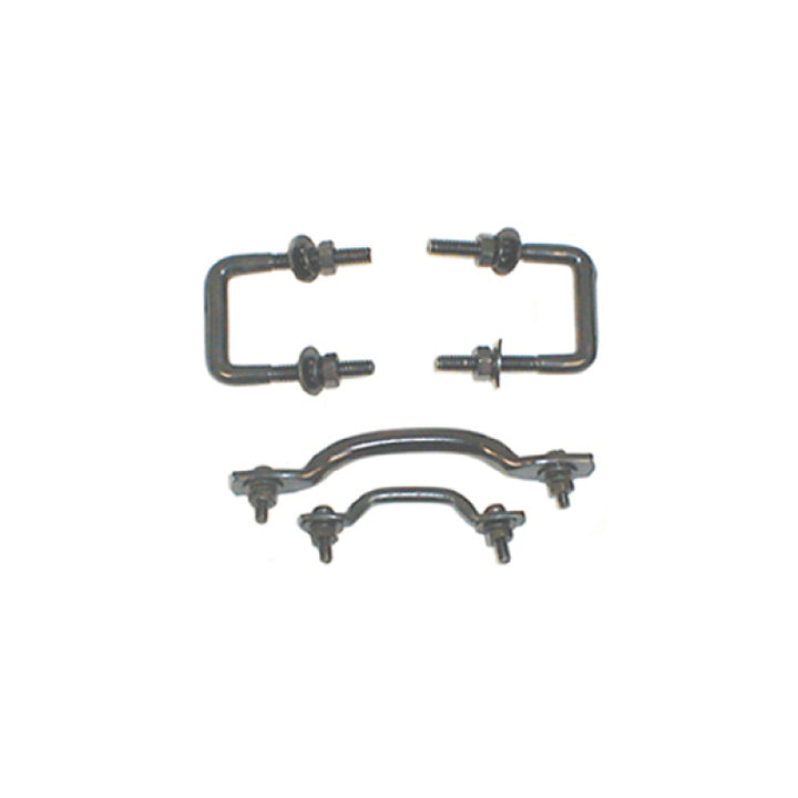 Rugged Ridge Windshield Tie Down Kit Black 55-95 Jeep CJ / Jeep Wrangler - Bull Strap