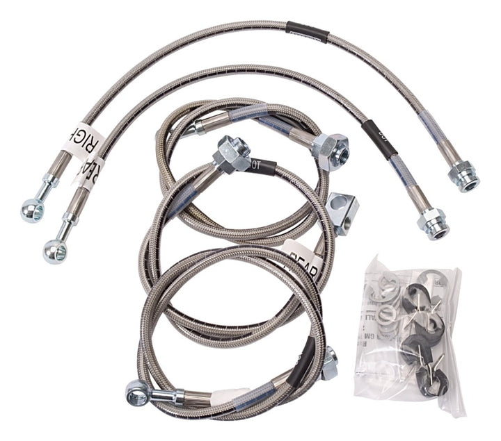 Russell Performance 01-06 GM Silverado/Sierra HD (All) (Also fits Rancho) Brake Line Kit - Bull Strap
