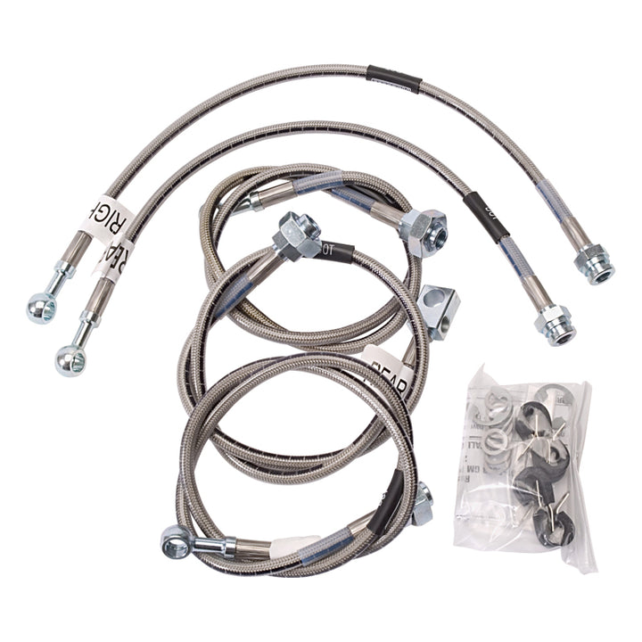 Russell Performance 01-06 GM Silverado/Sierra HD (All) (Also fits Rancho) Brake Line Kit - Bull Strap