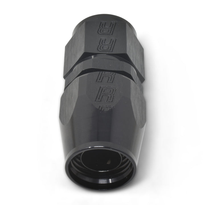Russell Performance -10 AN Black Straight Full Flow Hose End - Bull Strap