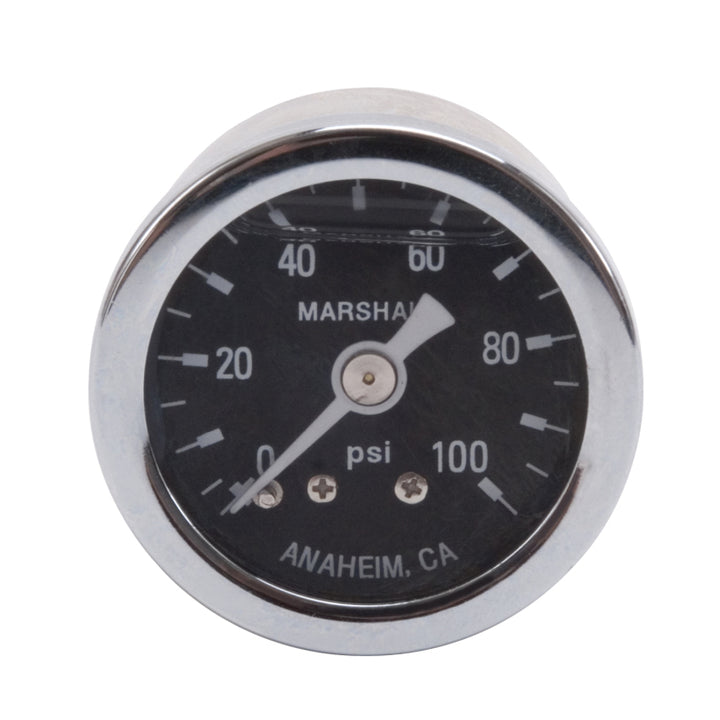 Russell Performance 100 psi fuel pressure gauge (Liquid-filled) - Bull Strap