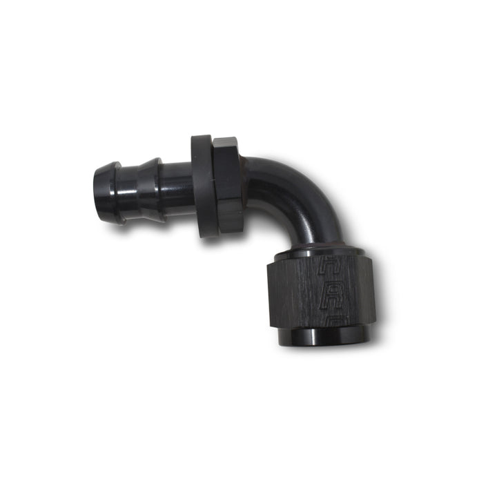 Russell Performance -6 AN Twist-Lok 90 Degree Hose End (Black) - Bull Strap