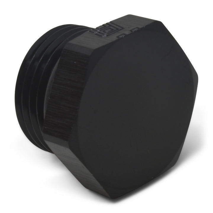 Russell Performance -8 AN Straight Thread Plug (Black) - Bull Strap