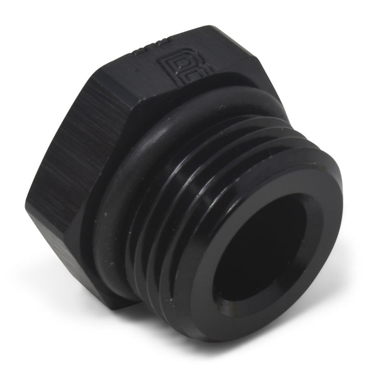 Russell Performance -8 AN Straight Thread Plug (Black) - Bull Strap