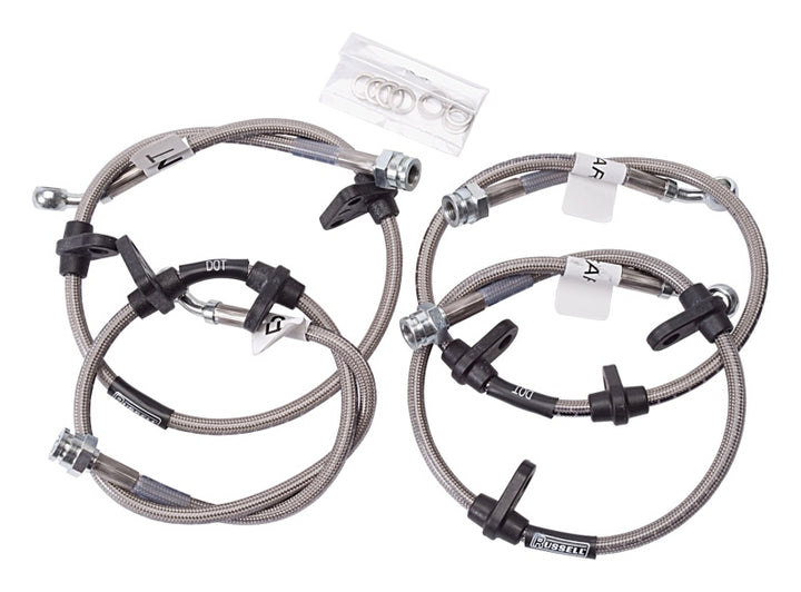 Russell Performance 88-91 Honda Civic EX/ Si / CRX Si Brake Line Kit - Bull Strap