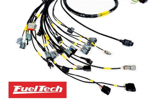 Rywire Honda K-Series (w/FuelTech 550 ECU) Eng Harness w/OBD2 Alt/EV14 Inj/AEM IAT/MAP (Adapter Req) - Bull Strap