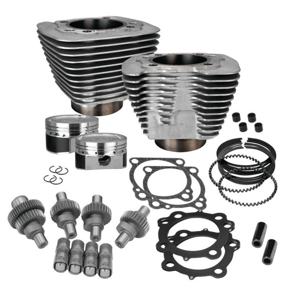S&S Cycle 00-21 Sportster Models 883cc to 1200cc Hooligan Kit - Silver - Bull Strap