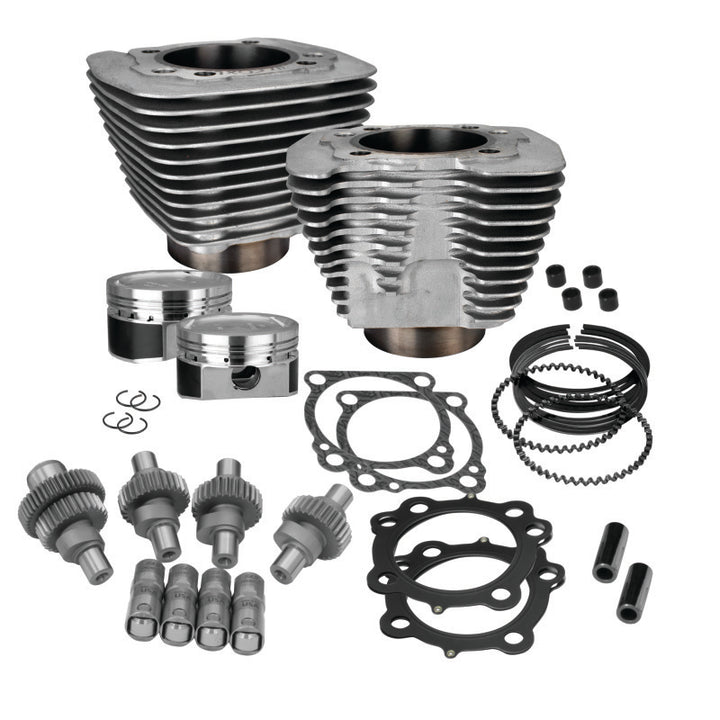 S&S Cycle 00-21 Sportster Models 883cc to 1200cc Hooligan Kit - Silver - Bull Strap