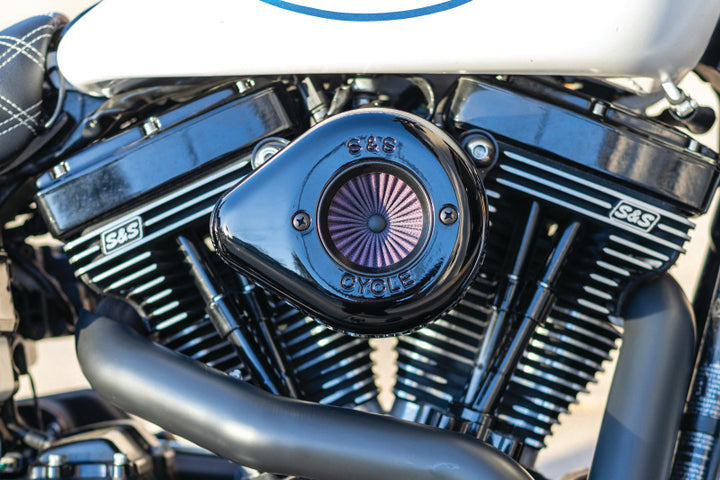 S&S Cycle 01-17 BT Stealth Air Stinger Kit w/ Gloss Black Teardrop - Bull Strap