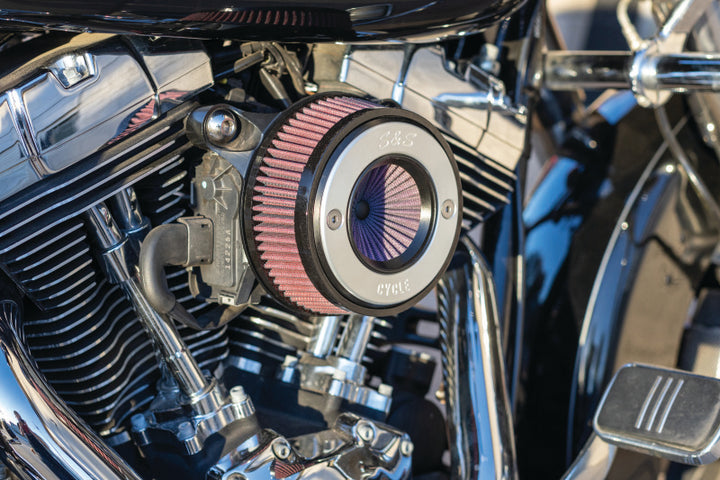 S&S Cycle 08-16 Touring/16-17 Softail Stealth Air Stinger Kit w/ S&S Ring - Bull Strap