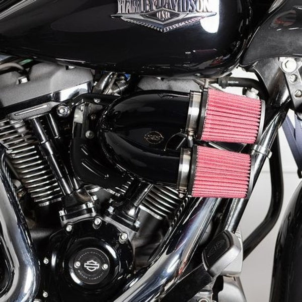 S&S Cycle 17-21 M8 Models Intake Runner Induction Kit - Gloss Black - Bull Strap