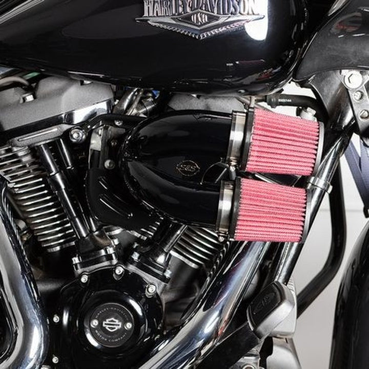S&S Cycle 17-21 M8 Models Intake Runner Induction Kit - Gloss Black - Bull Strap