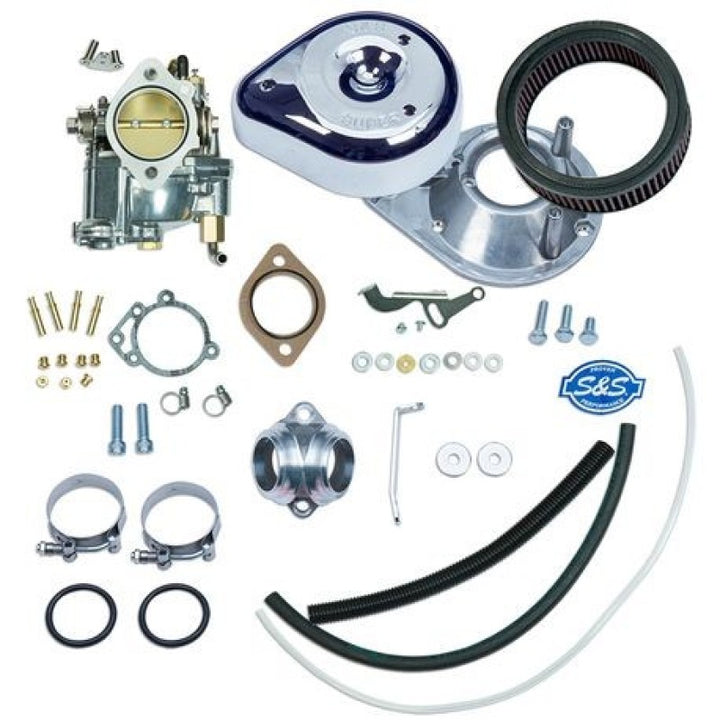 S&S Cycle 66-78 BT Models Super E Carburetor Kit - Standard Tanks - Bull Strap