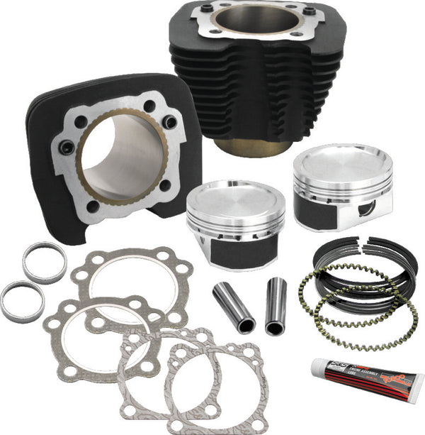 S&S Cycle 86-19 Sportster Models 883 to 1200cc Conversion Kit - Wrinkle Black - Bull Strap