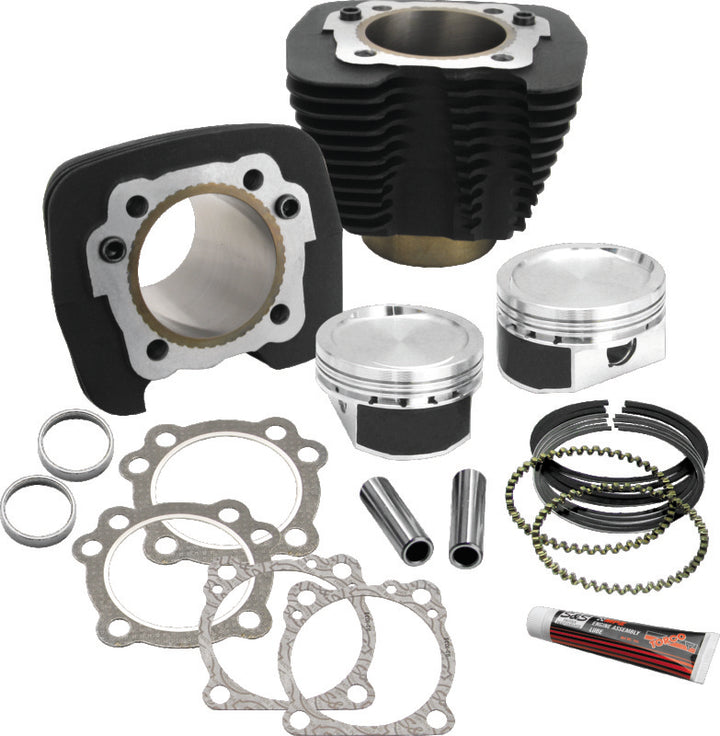 S&S Cycle 86-19 Sportster Models 883 to 1200cc Conversion Kit - Wrinkle Black - Bull Strap