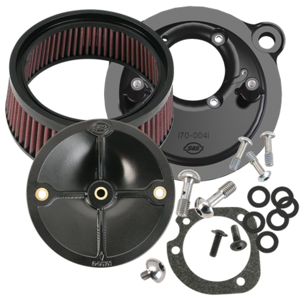 S&S Cycle 91-06 XL Sportster Models w/ Stock CV Carb Stealth Air Cleaner Kit w/o Cover - Bull Strap