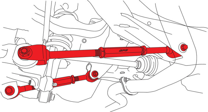 SPC Performance 00-09 Subaru Outback Rear Control Arms - Bull Strap