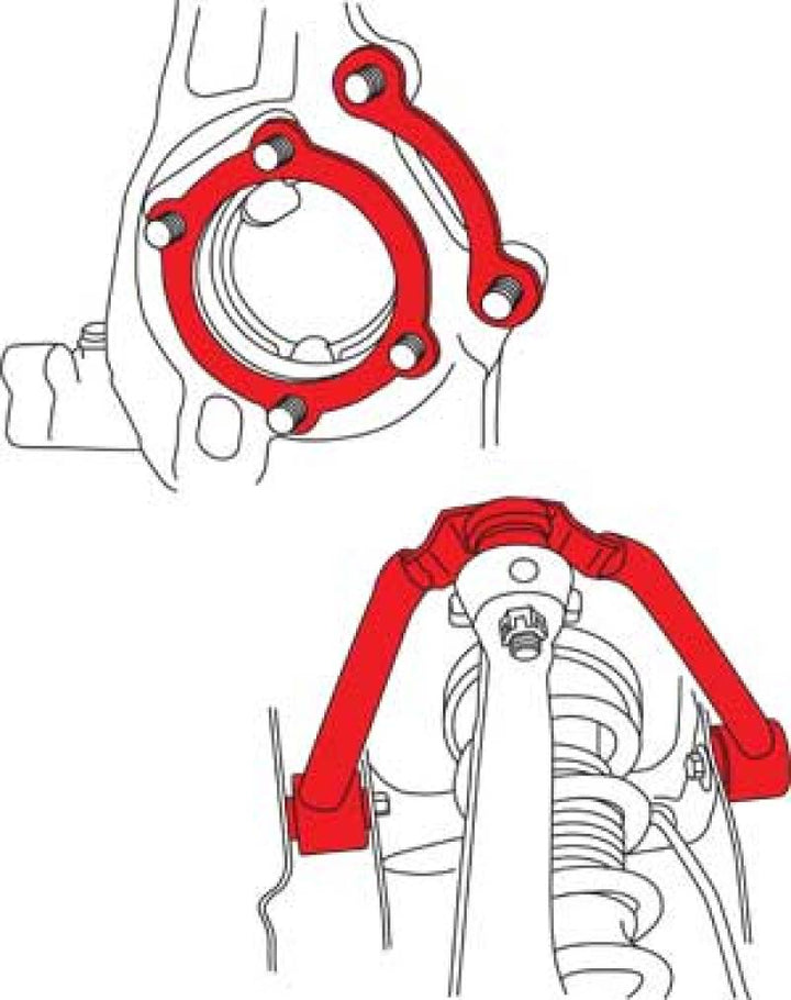 SPC Performance 03-08 Nissan 350Z/03-07 Infiniti G35 Front Adjustable Control Arms - Bull Strap