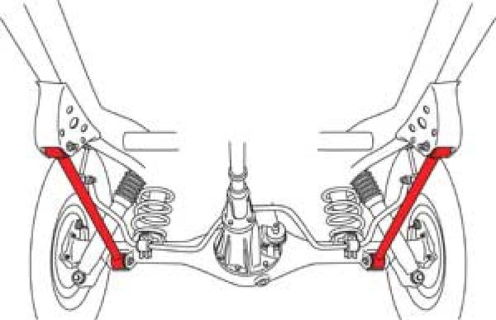SPC Performance 91-97 Toyota Landcruiser Rear Lower Control Arms (Pair) - Bull Strap