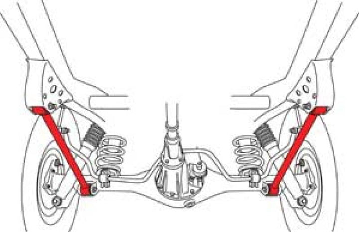 SPC Performance 91-97 Toyota Landcruiser Rear Lower Control Arms (Pair) - Bull Strap