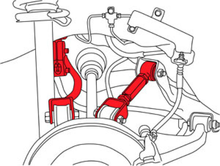 SPC Performance 95-98 Nissan 240SX Rear Driver Side Adjustable Control Arm - Bull Strap