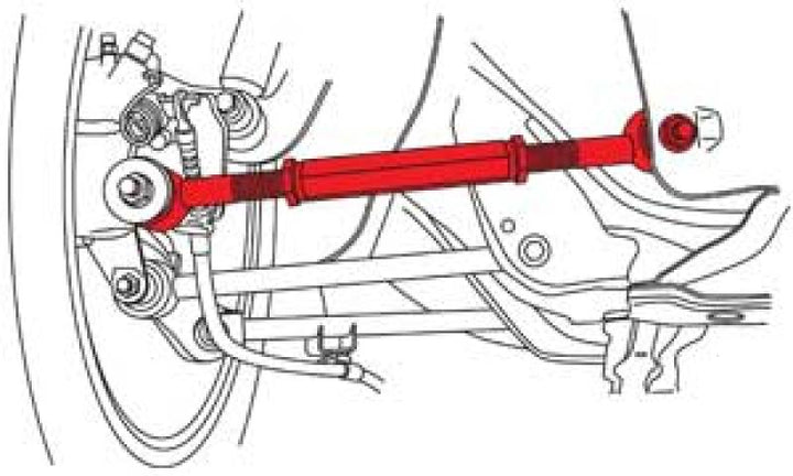 SPC Performance 99-08 Acura TL / 99-07 Honda Accord Rear Toe Arm - Bull Strap