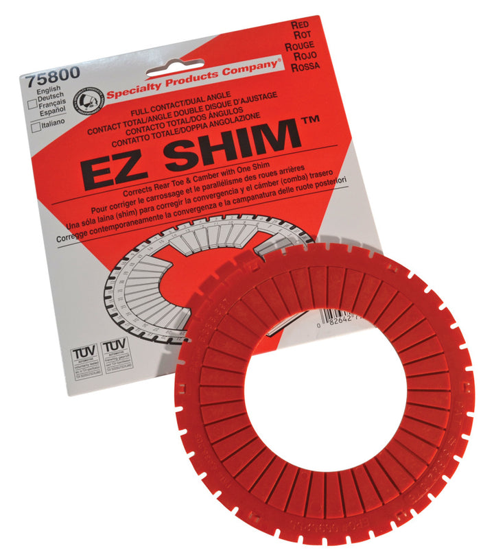 SPC Performance EZ Shim Dual Angle Camber/Toe Shim (Red) - Bull Strap