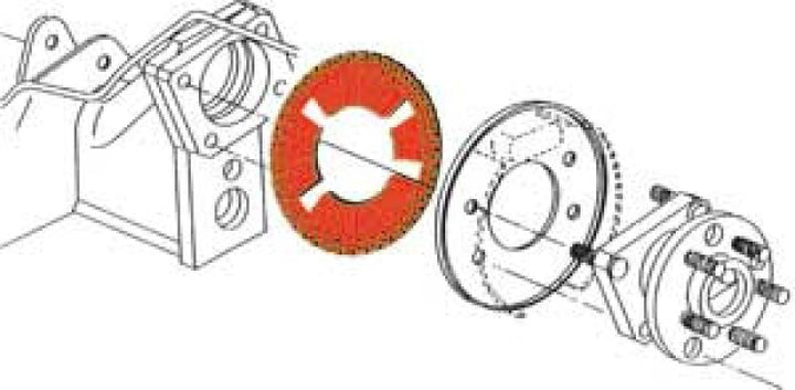 SPC Performance EZ Shim Dual Angle Camber/Toe Shim (Red) - Bull Strap