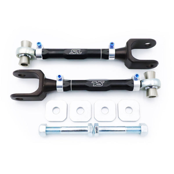 SPL Parts 2015+ Ford S550 Mustang Rear Toe Arms w/ Eccentric Lockouts - Bull Strap