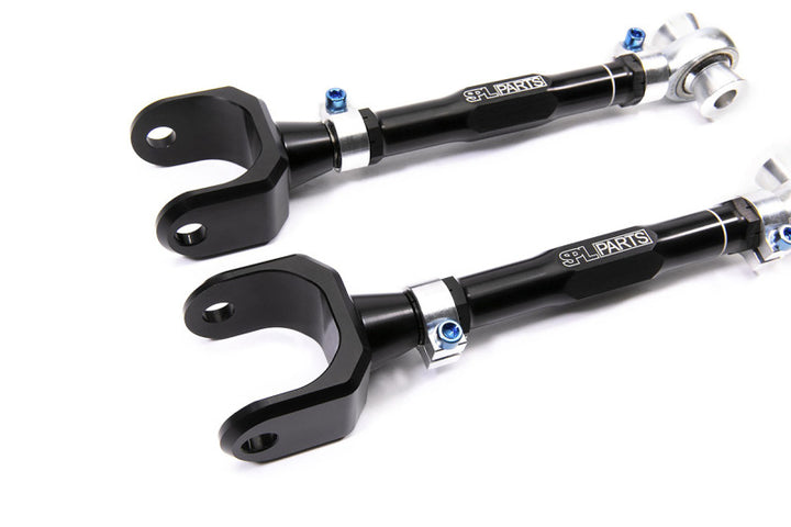 SPL Parts 2015+ Ford S550 Mustang Rear Toe Arms w/ Eccentric Lockouts - Bull Strap
