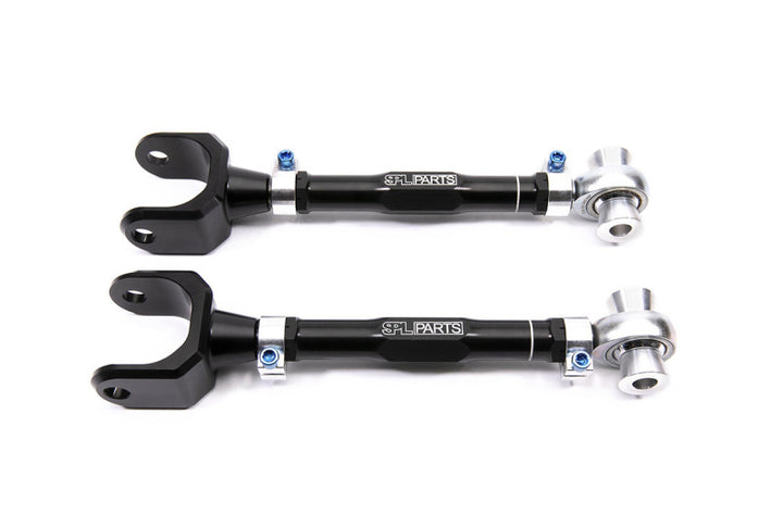 SPL Parts 2015+ Ford S550 Mustang Rear Toe Arms w/ Eccentric Lockouts - Bull Strap