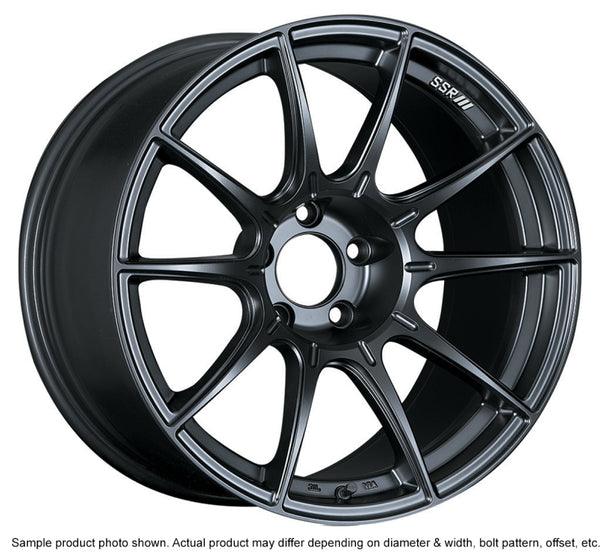 SSR GTX01 18x9.5 5x114.3 22mm Offset Flat Black Wheel Evo 8 9 X / G35 / 350z / 370z - Bull Strap