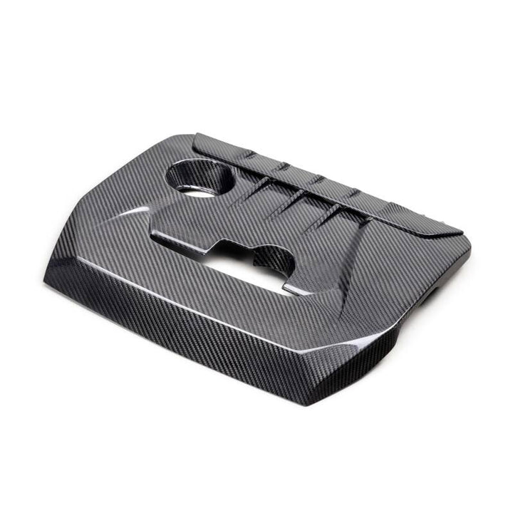 Seibon 23-24 Toyota GR Corolla Carbon Fiber Engine Cover - Matte Finish - Bull Strap