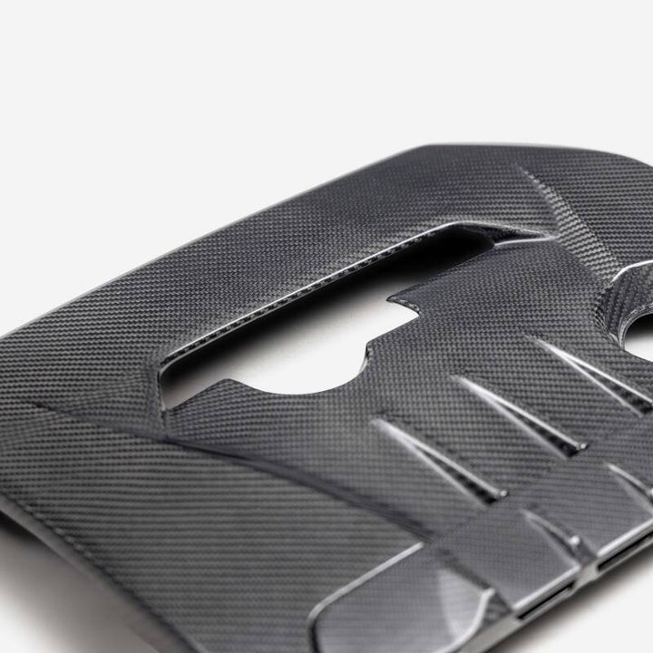 Seibon 23-24 Toyota GR Corolla Carbon Fiber Engine Cover - Matte Finish - Bull Strap