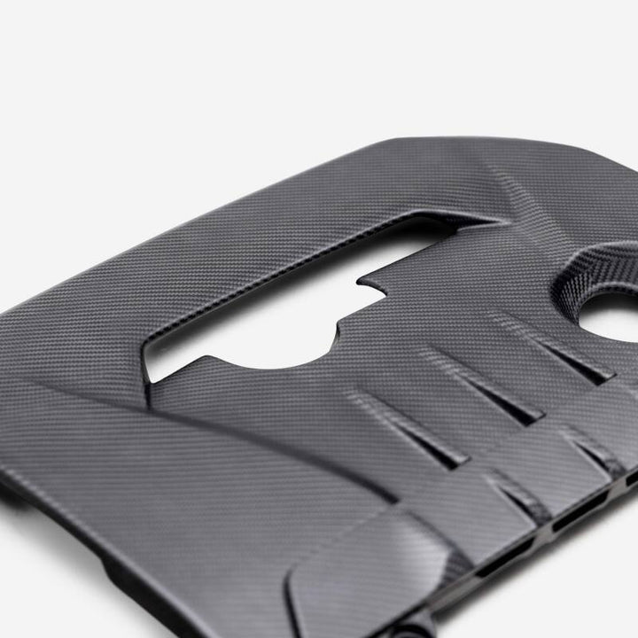 Seibon 23-24 Toyota GR Corolla Carbon Fiber Engine Cover - Matte Finish - Bull Strap
