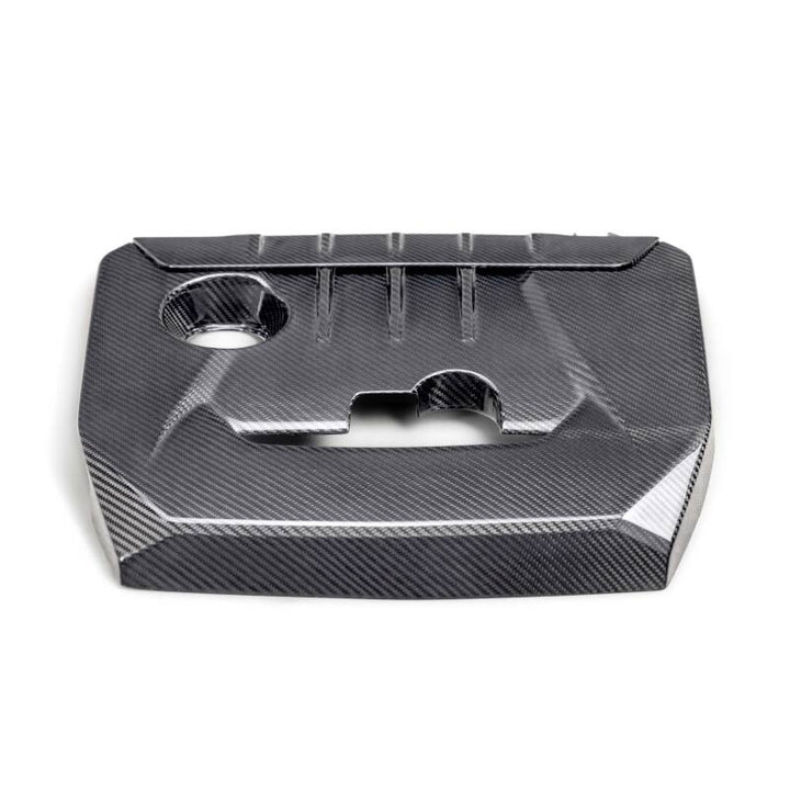 Seibon 23-24 Toyota GR Corolla Carbon Fiber Engine Cover - Matte Finish - Bull Strap