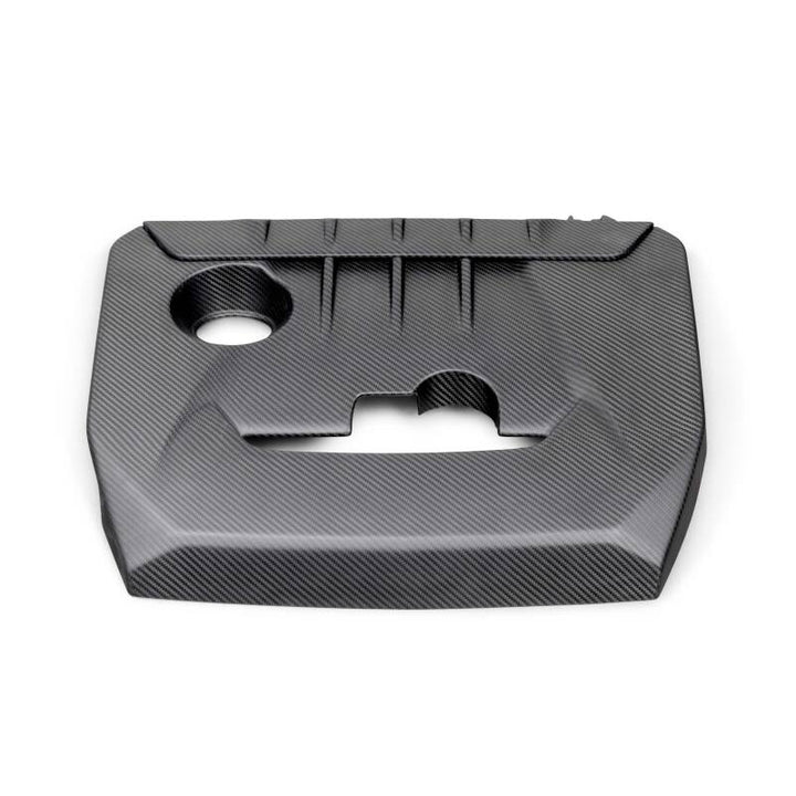 Seibon 23-24 Toyota GR Corolla Carbon Fiber Engine Cover - Matte Finish - Bull Strap