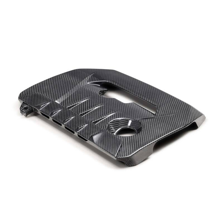 Seibon 23-24 Toyota GR Corolla Carbon Fiber Engine Cover - Matte Finish - Bull Strap