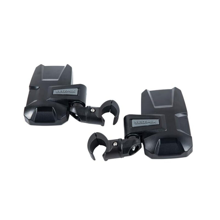 Seizmik 24+ Polaris/Cam-am/Honda/Kaw Embark Side View Mirror - Adj. 1.75-2 in. ROP Clamp Pair - Bull Strap