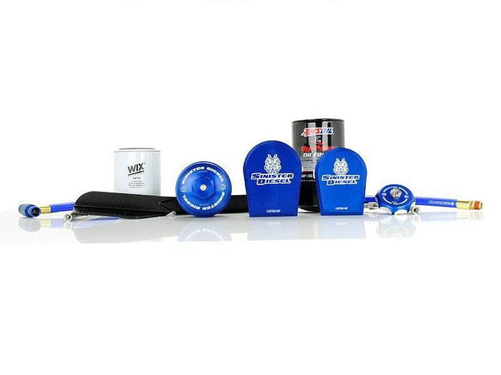 Sinister Diesel 03-07 Ford 6.0L Oil Filter & Coolant Filtration System - Bull Strap