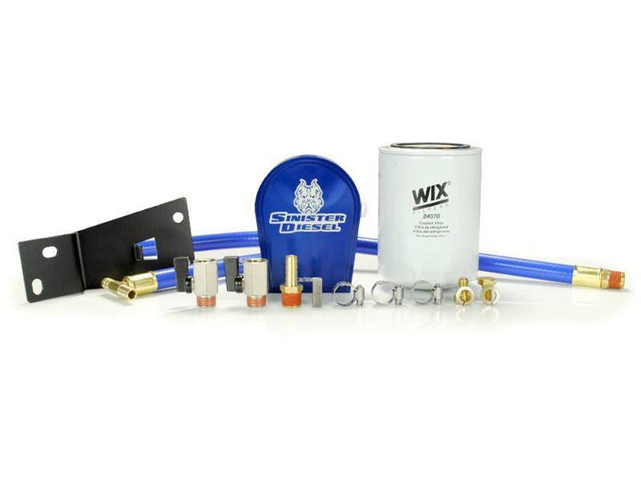 Sinister Diesel 99-03 Ford 7.3L Powerstroke Coolant Filtration System w/ Wix Filter - Bull Strap