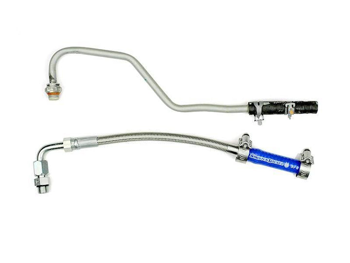 Sinister Diesel Turbo Coolant Feed Line for 2011-2016 Ford Powerstroke 6.7L - Bull Strap