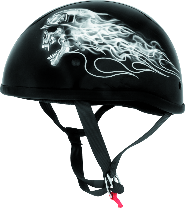 Skid Lids Biker Skull Original Helmet - XL - Bull Strap